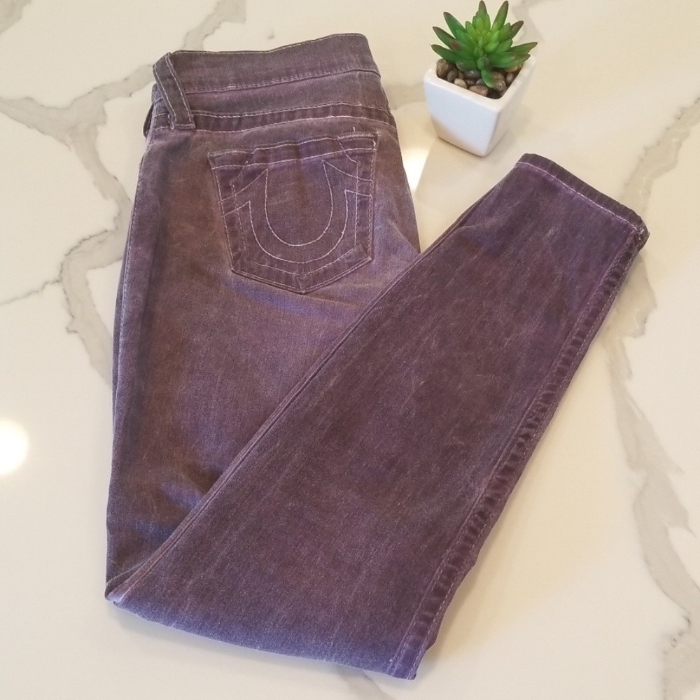 True Religion Purple Denim Casey Jeans